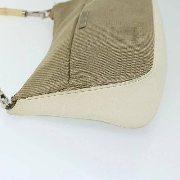 GUCCI Bamboo Hand Bag Canvas Beige 001 3865 Auth 68021 - Picture 5 of 15